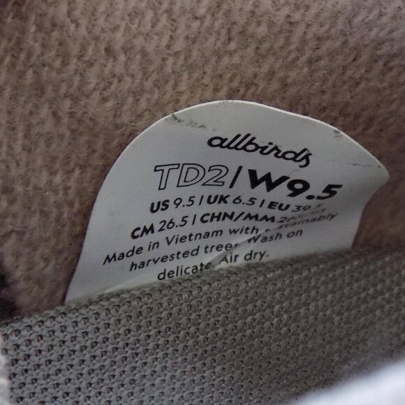 Allbirds Tree Dasher 2 Sneakers Size 9.5 Stony Cream/Beige - Picture 9 of 9